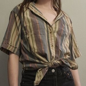 Lands' End Multicolor Striped Shirt